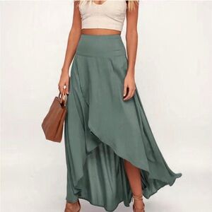 O'Neill High Low Teal/ sage Skirt